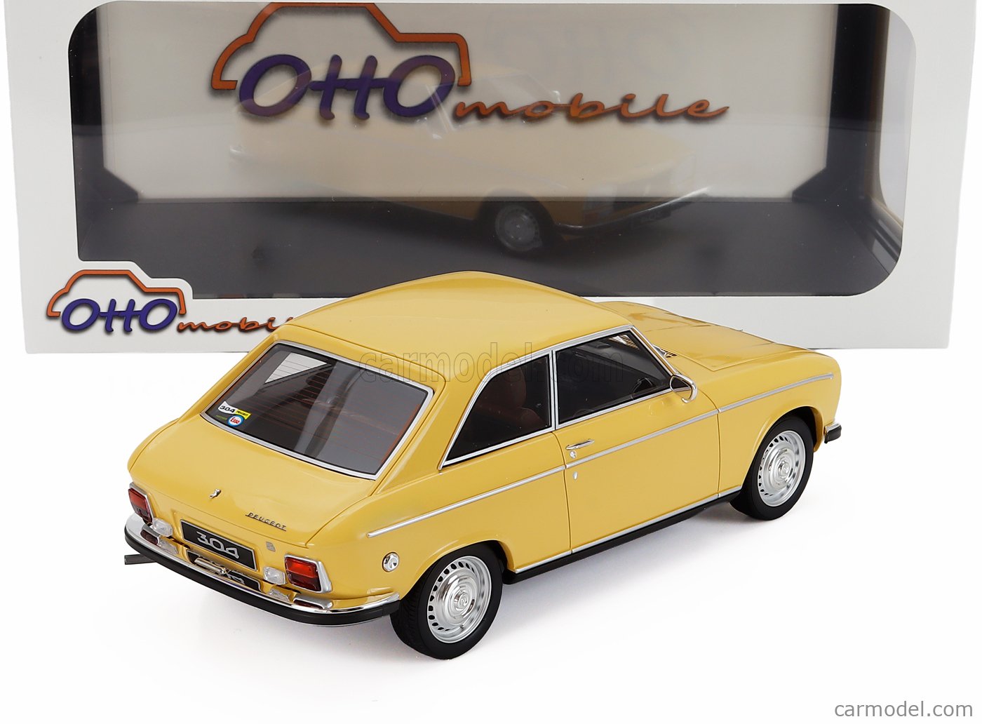 OTTO-MOBILE OT1113 Scale 1/18 | PEUGEOT 304 S COUPE 1972 YELLOW