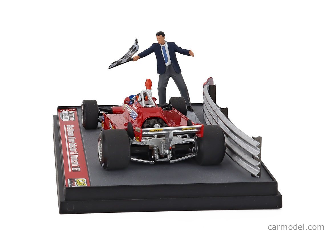 ミニカー Brumm Ferrari 126CK Gilles Villeneuve BRUMM S26/05 Scale 1/43 | FERRARI DIORAMA - F1 126CK N 27 WINNER