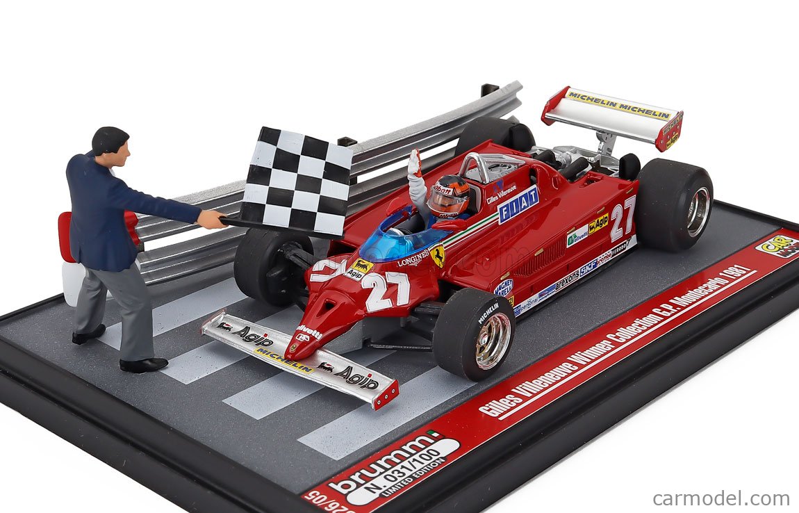 BRUMM S26/05 Scale 1/43 | FERRARI DIORAMA - F1 126CK N 27 WINNER