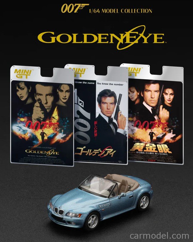 MINI-GT MGT00914-007E Escala 1/64 | BMW Z3 SPIDER 1999 - 007 JAMES