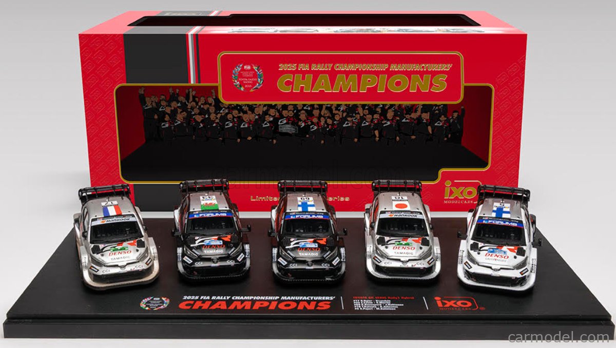 RALLY CAR COLLECTION 1/43サイズ　 ミニカーセット IXO-MODELS RAM1014SET5.22 Scale 1/43 | TOYOTA SET 5X RALLY - GR