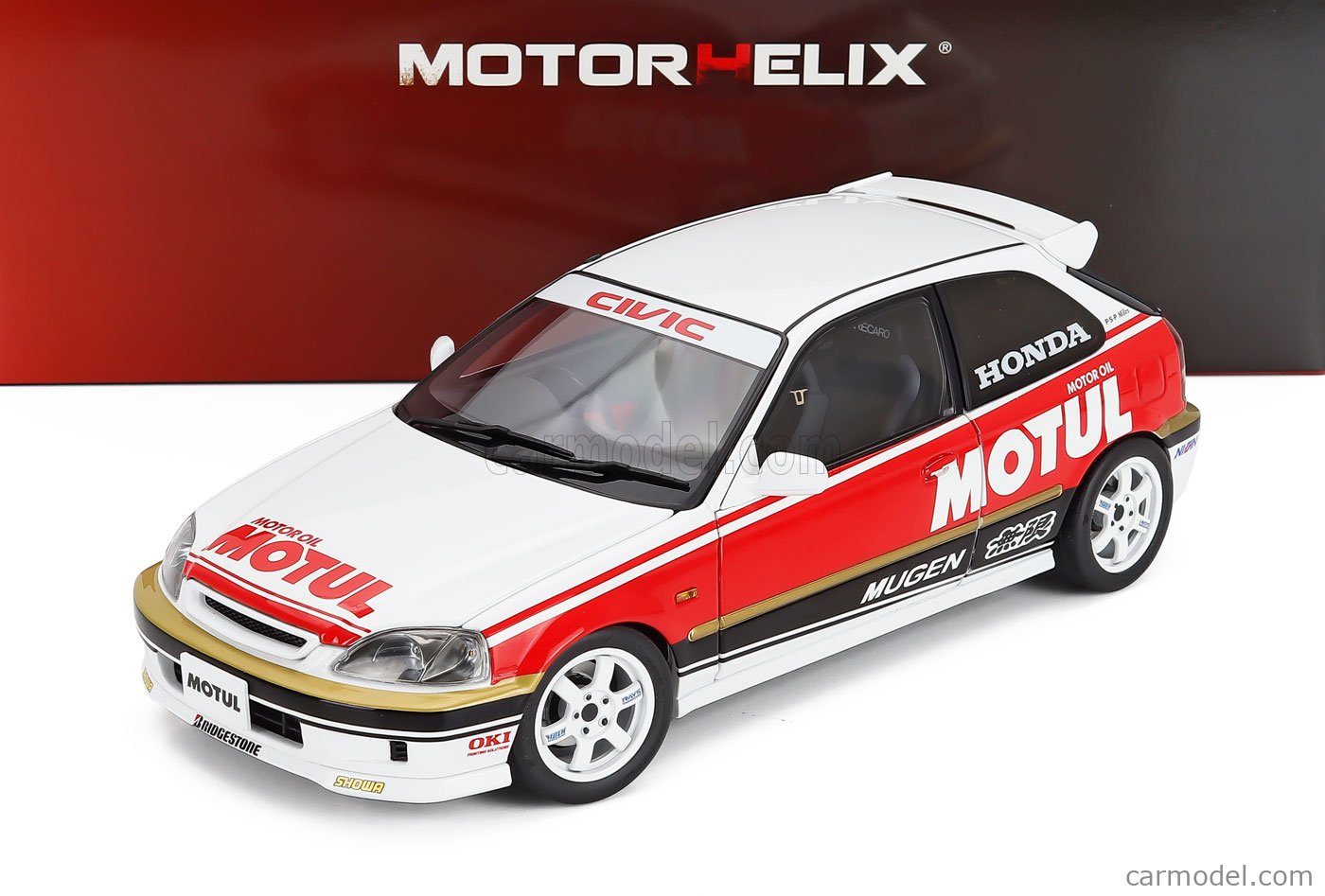 MOTORHELIX M85012 Scale 1/18 | HONDA CIVIC EK9 TYPE-R MOTUL RACING