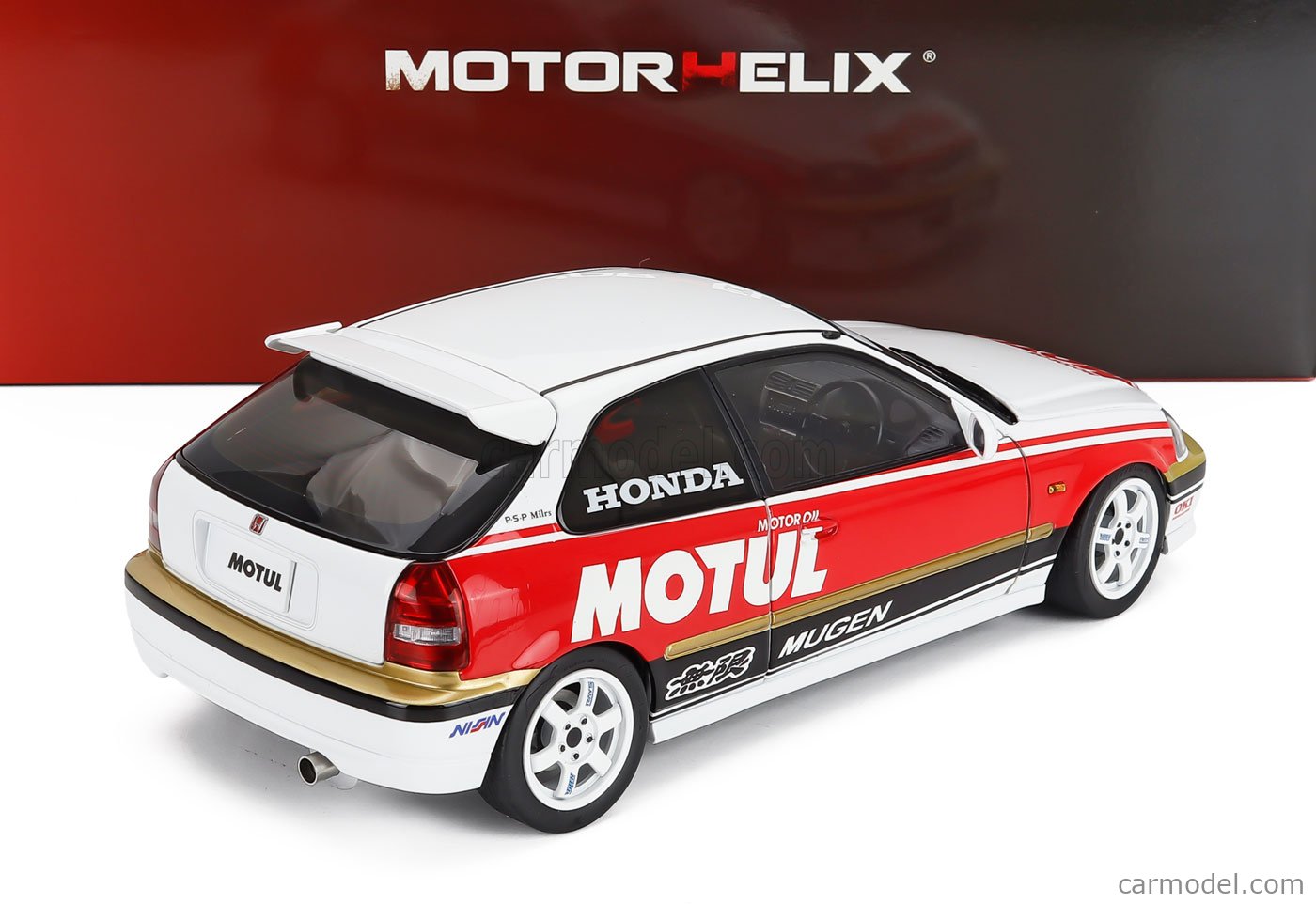 MOTORHELIX M85012 Scale 1/18 | HONDA CIVIC EK9 TYPE-R MOTUL RACING