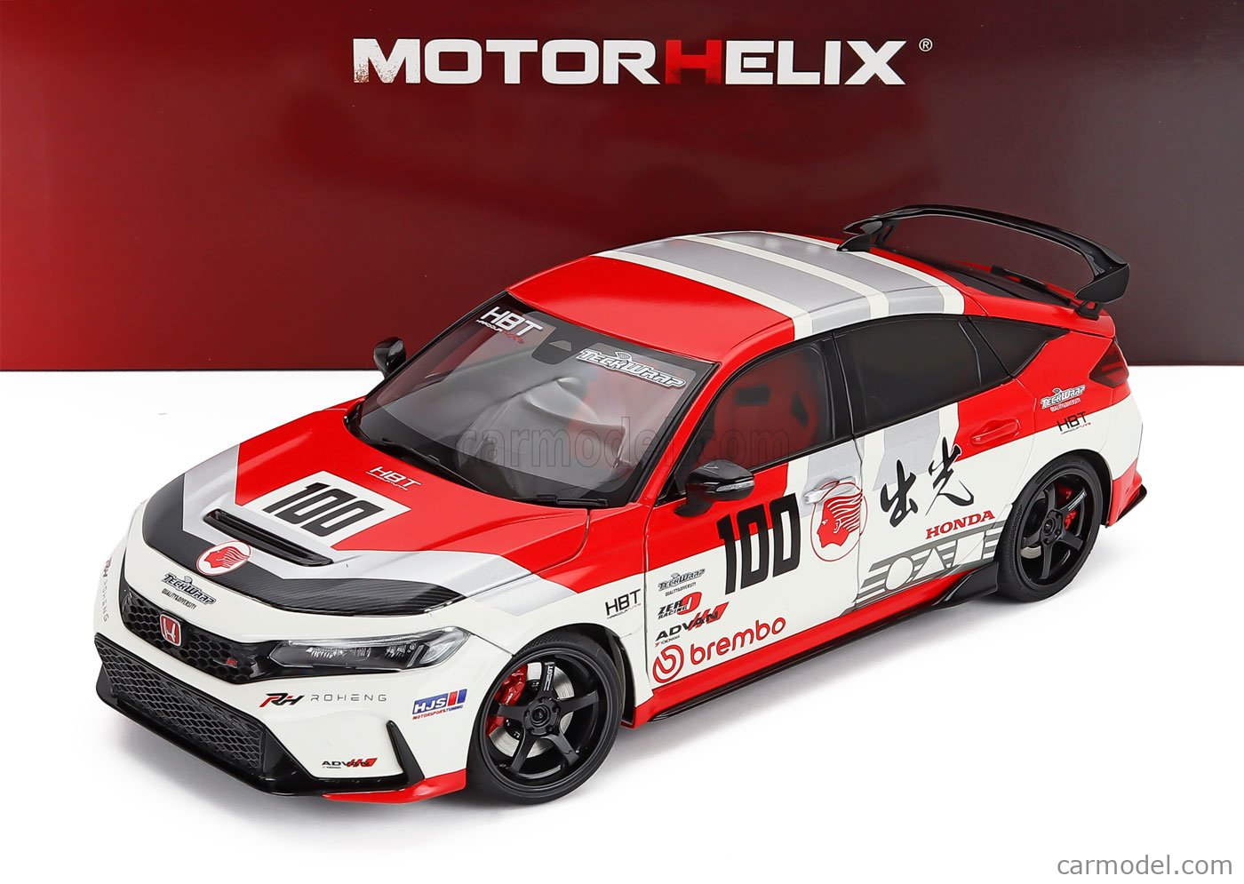 MOTORHELIX M85321 Scale 1/18 | HONDA CIVIC TYPE-R (FL5) N 100