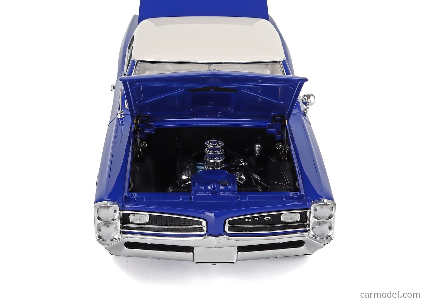 HIGHWAY61 18047 Scale 1/18 | PONTIAC GTO COUPE 1966 BLUE WHITE
