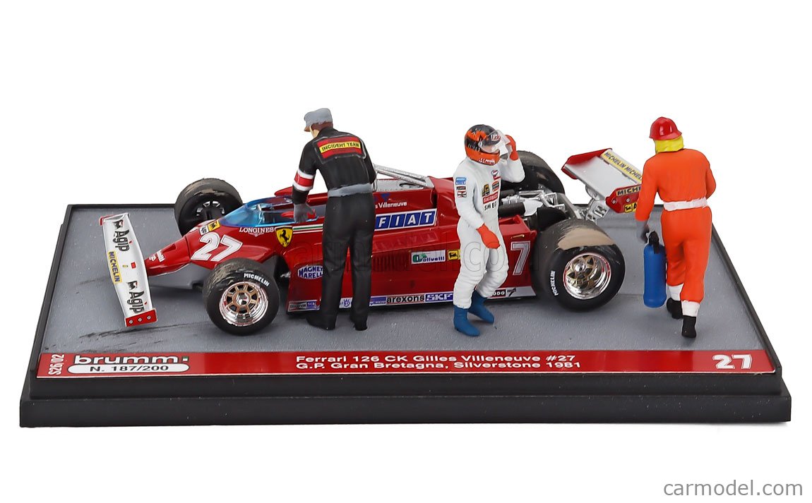 BRUMM S26/02 Scale 1/43 | FERRARI DIORAMA F1 126CK TURBO N 27