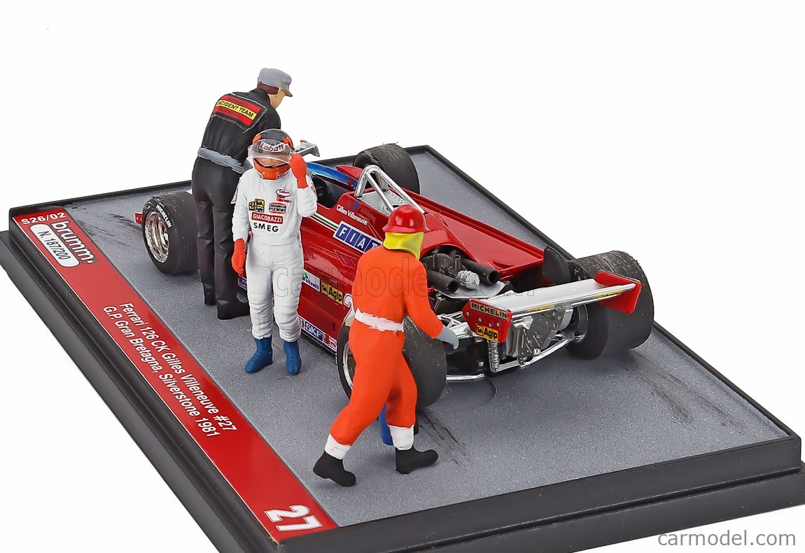 BRUMM S26/02 Scale 1/43 | FERRARI DIORAMA F1 126CK TURBO N 27