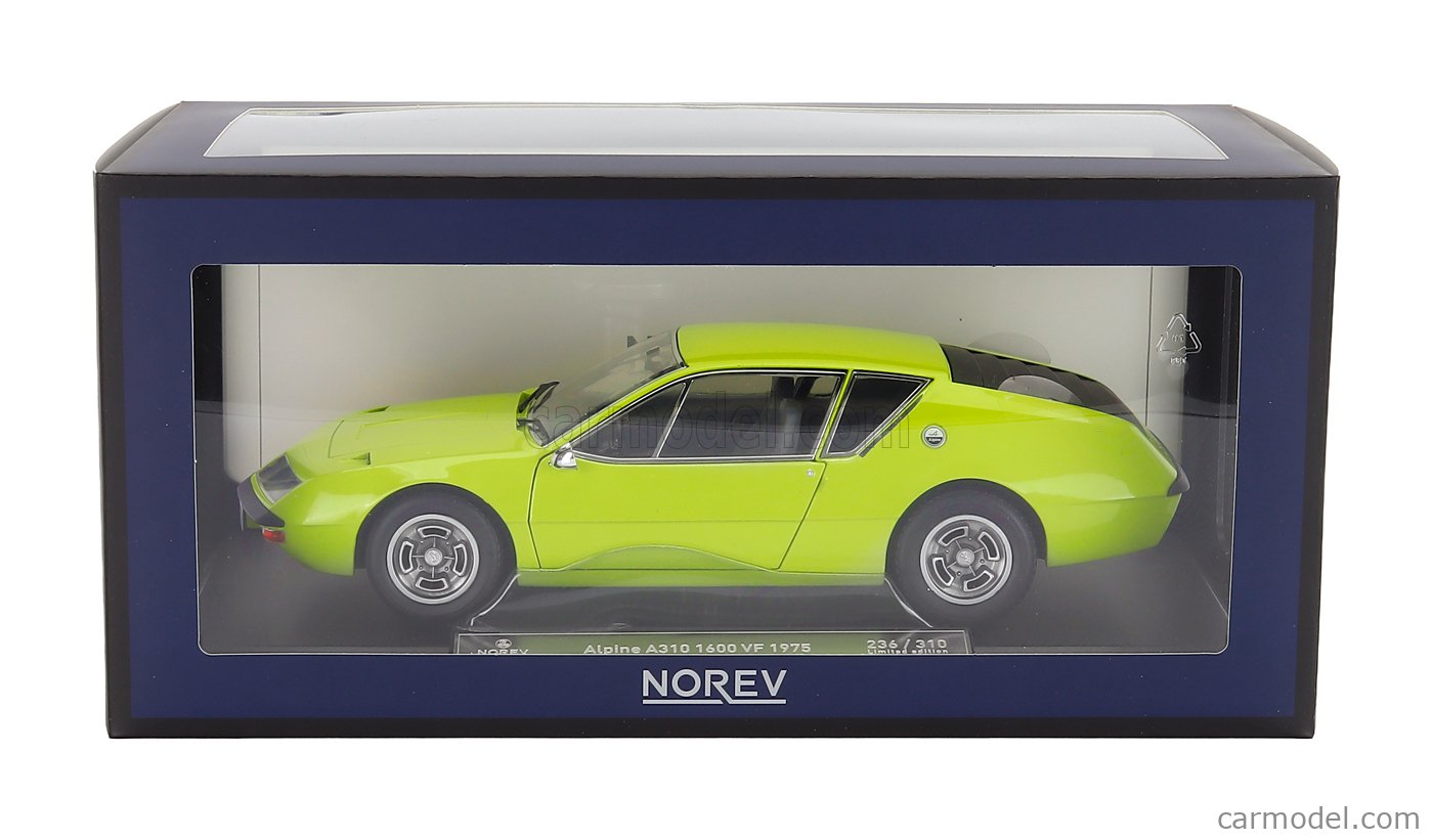 NOREV 185403 Scale 1/18 | RENAULT ALPINE A310 1600 VF COUPE 1975 GREEN