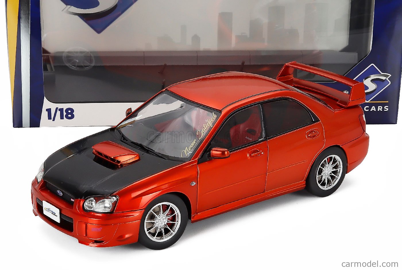 SOLIDO 1812304 Scale 1/18 | SUBARU IMPREZA WRX STi 2003 ORANGE BLACK