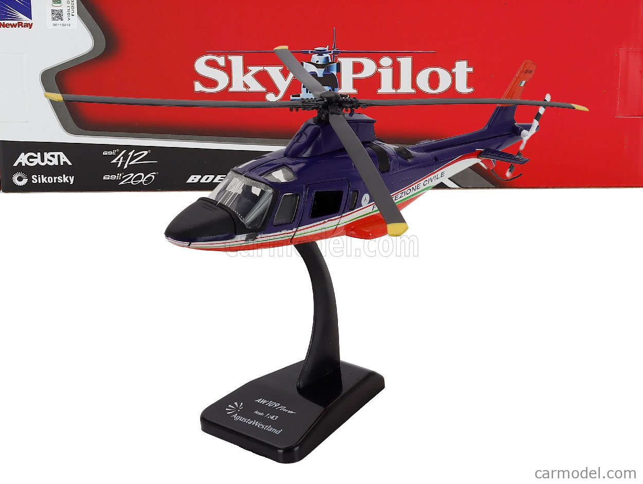 NEWRAY 25543 Scale 1/43 | AGUSTA WESTLAND A109 POWER HELICOPTER