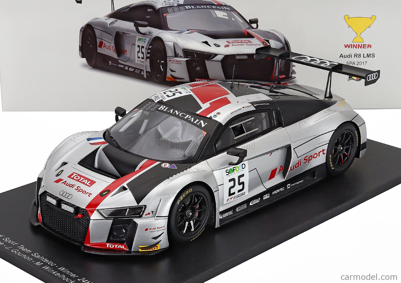 SPARK-MODEL 18SB006 Scale 1/18 | AUDI R8 LMS TEAM AUDI SPORT