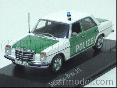 MINICHAMPS 034090 Scale 1/43 | MERCEDES BENZ 200 POLIZEI (POLICE) WHITE ...