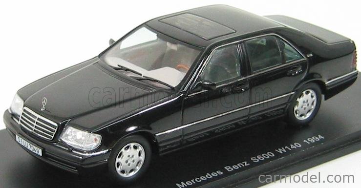 SPARK-MODEL S1005 Scale 1/43 | MERCEDES BENZ BENZ S600 W140 1994 BLACK MET