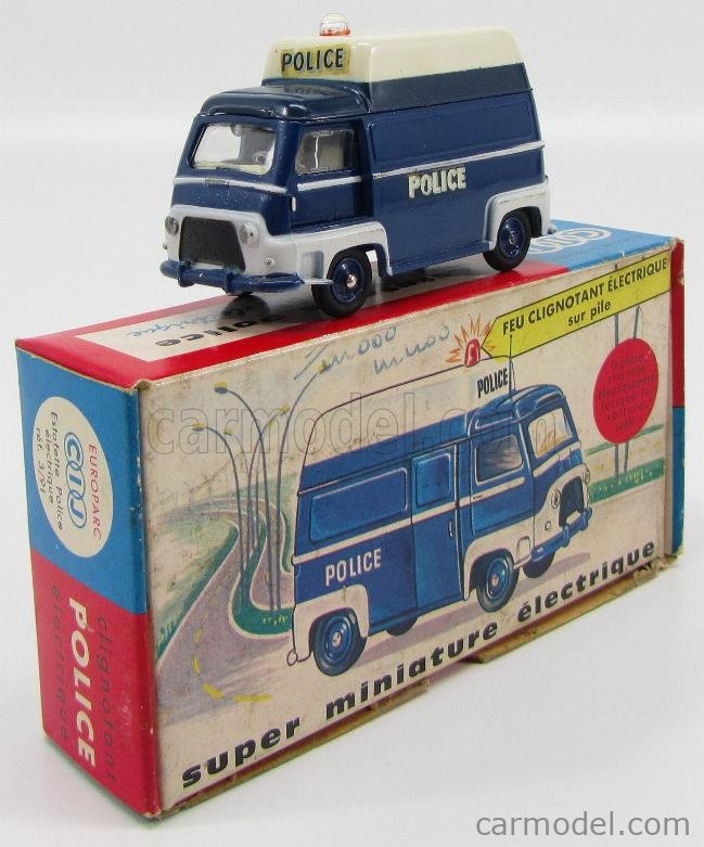 CIJ France N°3.91 Renault Estafette Police - Miniature Métal Pour Restauration