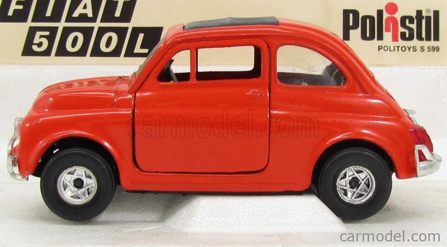 Polistil FIAT 500L rosso 1968 jamais joué 1/25 en boite avec son livret