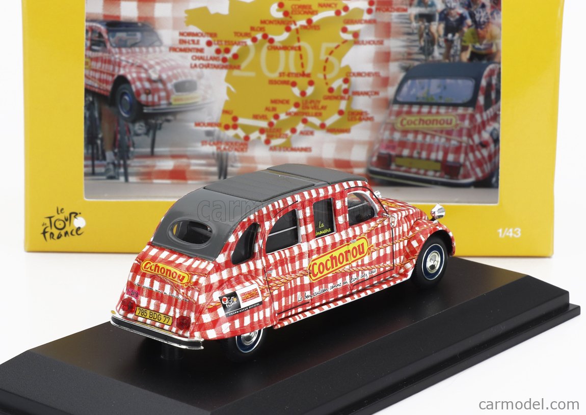 Voiture Miniature Citroen 2CV Cochonou 2001 Tour de France Vélo Norev 1/43