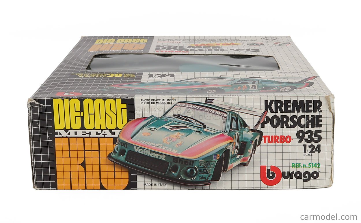 BURAGO 5142 Scale 1/24 | PORSCHE 935 TT TURBO KREMER N 4 VAILLANT