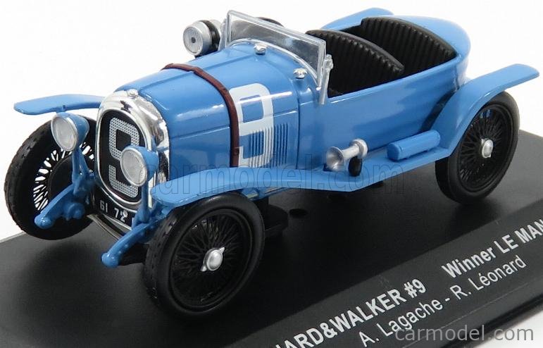 LM1923 Miniature Voiture Chenard & Walker Sport Winner Le Mans 1923 Echelle 1/43 Ixo Bleu 