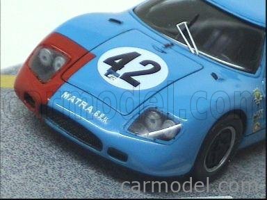 Décalcomanie Matra MS620 Le Mans 1966 – échelles 1:18, 1:24, 1:32, 1:43, Stickers Course