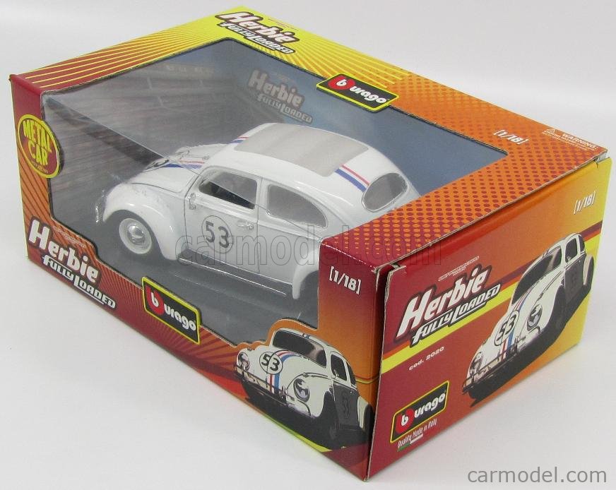 BURAGO BU2020 Scale 1/18 VOLKSWAGEN BEETLE N 53 HERBIE 1968 WALT
