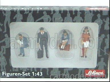 Échelle HO NOCH - Voyageurs : 6 figurines + accessoires