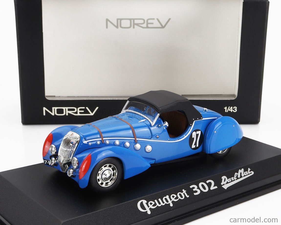 Miniature Esdo 1/43 - Peugeot 302 Darl'Mat Record Montlhéry 1936 - Résine Vert Clair