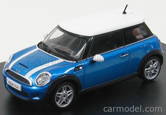 Autoart Scale 1 43 Mini Cooper S 07 Blue Met White