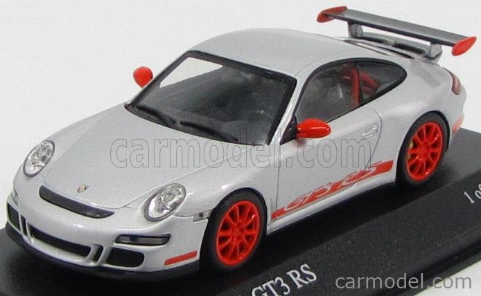 Minichamps Porsche 911 (997) GT3 RS 1:43 - Arktissilbermetallic, Série Street, Acier Embouti