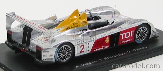 Spark 1/43 - S0680 Audi R10 TDi N°2 - Vainqueur 12H Sebring 2007 - Miniature Résine Occasion