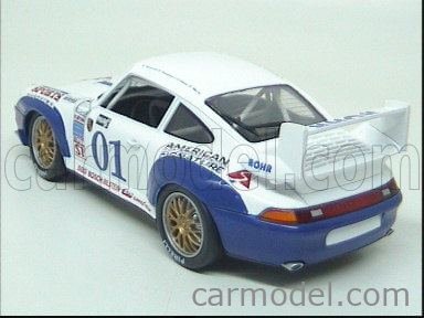 ANSON / Scale 1/18 | PORSCHE 911 993 TURBO N 01 COMPETITION WHITE BLUE