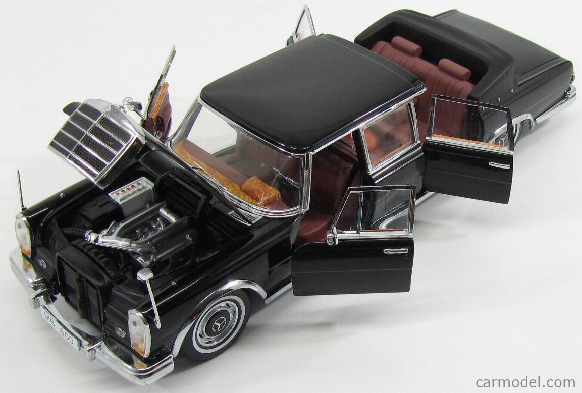 Sun Star SB 1/18 - Mercedes 600 Pullman Limousine 1966 Marron Manque Quelque Pie - Collection