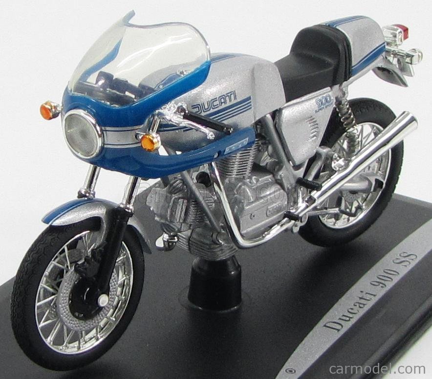 SOLIDO 84004 Scale 1/18 | DUCATI 900SS 1977 SILVER BLUE