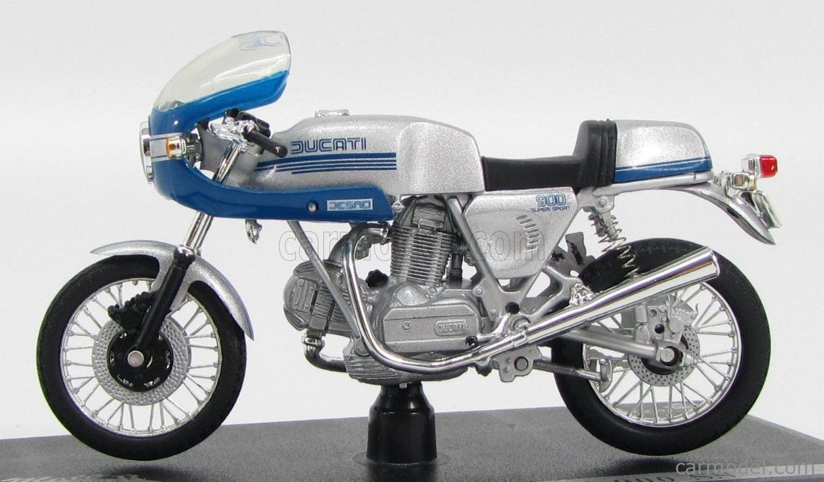 SOLIDO 84004 Scale 1/18 | DUCATI 900SS 1977 SILVER BLUE