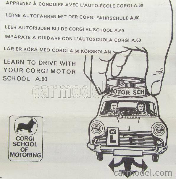 Corgi n° 255 Austin Cambridge A60 Motor school auto-école 1/43 en boite | UK