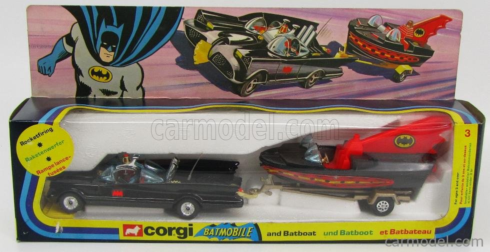 Corgi batmobile deals and batboat