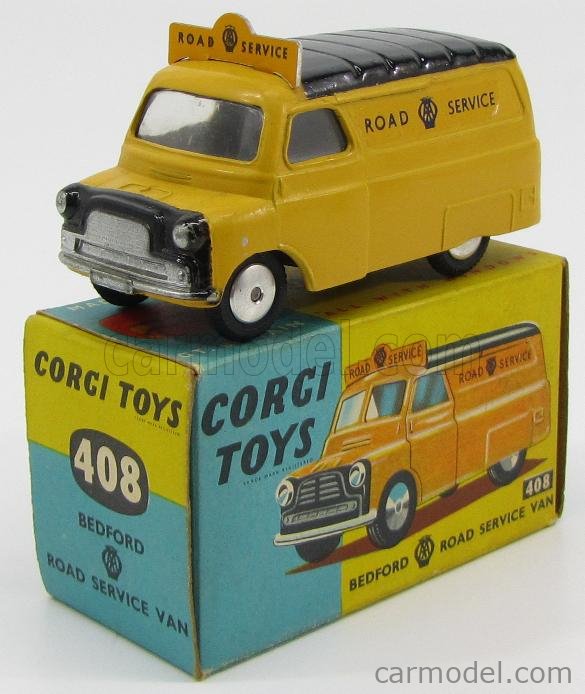 CORGI 408 Scale 1/43 | BEDFORD ROAD SERVICE VAN YELLOW BLACK