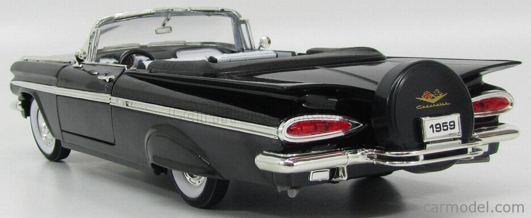 Yat Ming 1959 Chevrolet Impala Cabriolet 1/18 Noire – Road Legends – Boîte