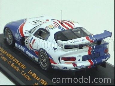 Modèle Réduit 1/43 Chrysler Viper GTS-R #51 Le Mans 1998 - Marque IXO - Ref. LMM071 - Neuf