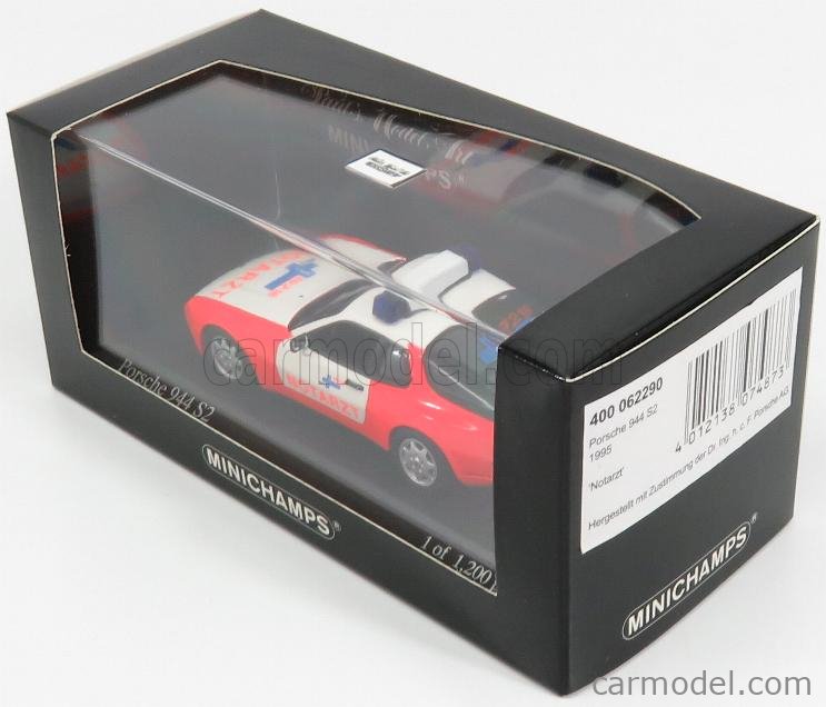 MINICHAMPS 400062290 Scale 1/43 | PORSCHE 944 S2 COUPE MKT NOTARZT 1989 ...