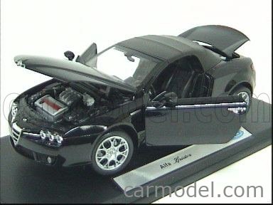 WELLY 18007HW Scale 1/18 | ALFA ROMEO SPIDER 2006 SOFT TOP BLACK