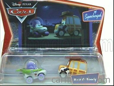 buzz and woody in cars