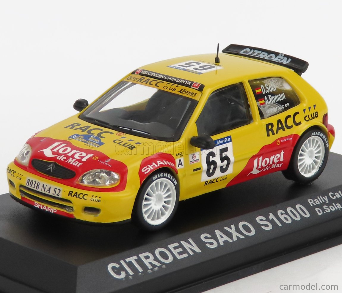 Modèle Réduit Citroën Saxo Super 1600 Rallye Catalunya - 1:43 - Métal - Occasion (défauts)