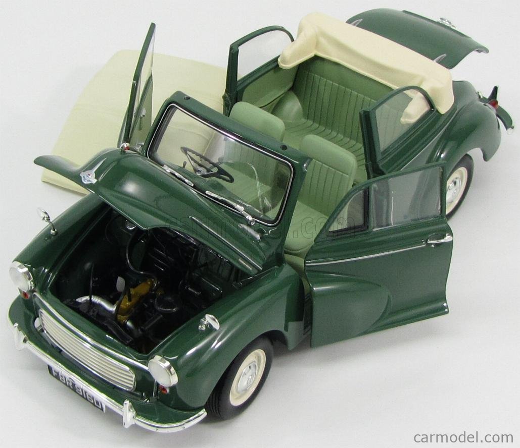 MINICHAMPS 150137031 Scale 1/18 | MORRIS MINOR CABRIOLET RHD 1958 GREEN