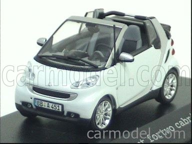 1/43 Smart / スマート fortwo cabrio Rare Smart Fortwo Cabrio Miniature Car White Blue | eBay