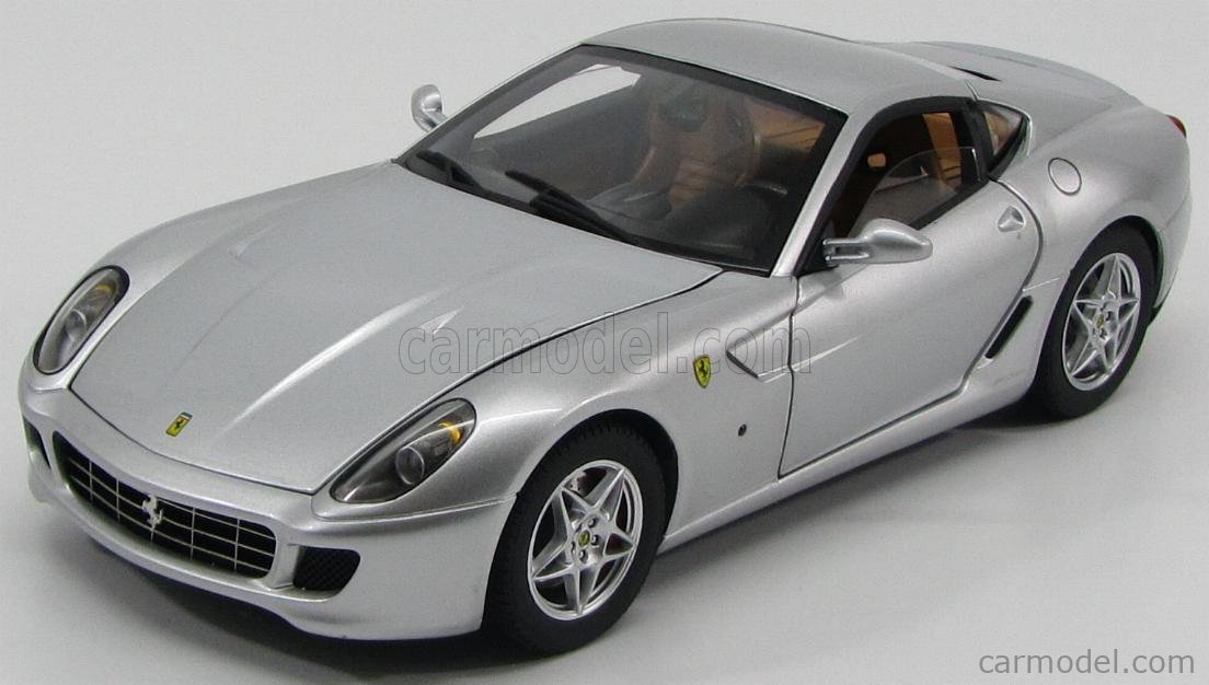 MATTEL HOT WHEELS J2918 Scale 1/18 | FERRARI 599 GTB FIORANO 2007 SILVER