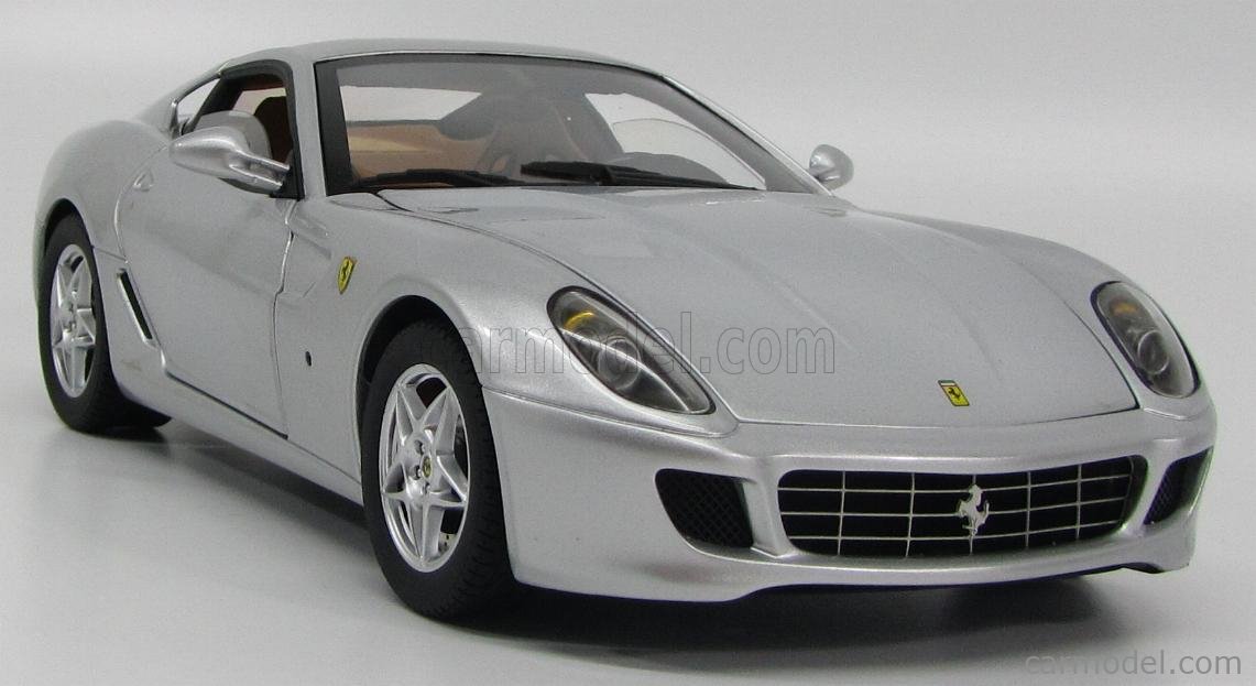 MATTEL HOT WHEELS J2918 Scale 1/18 | FERRARI 599 GTB FIORANO 2007 SILVER