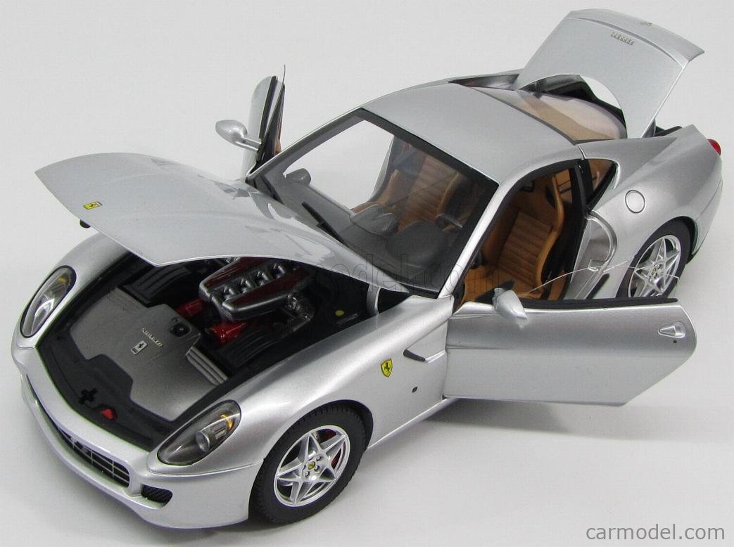 MATTEL HOT WHEELS J2918 Scale 1/18 | FERRARI 599 GTB FIORANO 2007 SILVER