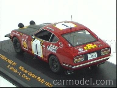 Ixo 1/43 Scale - Datsun 240Z - Safari Rally 1973 - Mehta / Drews