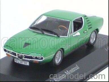 Maquette 1:43 Alfa Romeo Montreal Verte Minichamps Avec Boîte De Remplacement - Occasion