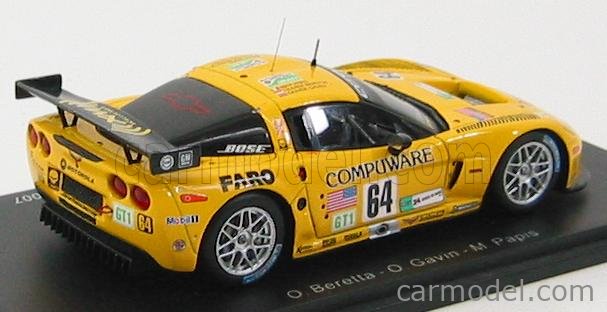 Miniature Spark S0171 - Corvette C6R N°63 - 6ème Le Mans 2005 - Échelle 1/43